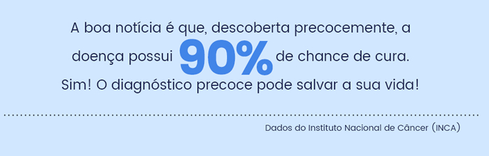 A descoberta precoce tem 90% de chance de cura!